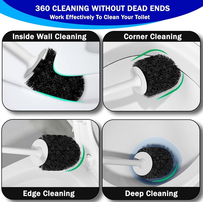 GVTECH Premium Toilet Bowl Brush and Holder Set with Non-Slip Handle - Image 5