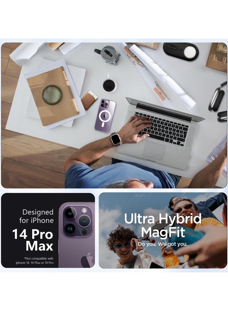 INFOSUN iPhone 14 Pro Max Case Clear Magsafe Slim Cover with 4 Corners Built-in Protective Cushion Anti-yellow Anti-collison Transparent Magnetic Cover for Apple iPhone 14 Pro Max 6.7 inch - Image 2