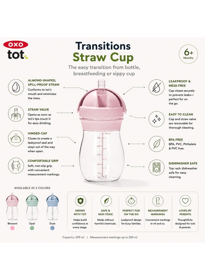 OXO كوب الشفاط OXO Tot Transitions سعة 9 أونصات - بلوسوم - Image 3