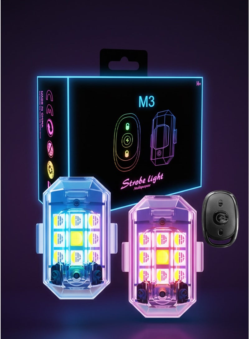 أم ثري ضوء ستروب متعدد الأغراض M3 - ضوء إشارة وامض LED مدمج للسلامة - Image 1
