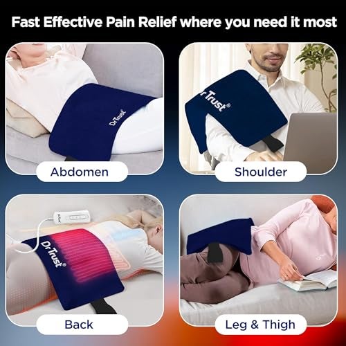 Dr Trust USA Orthopedic Electric Heating Pad with Temperature Controller I Heat Belt For Pain Relief, Lower Back Pain, Period Cramps, Lumbar, Shoulder & Knee-346 - Image 4
