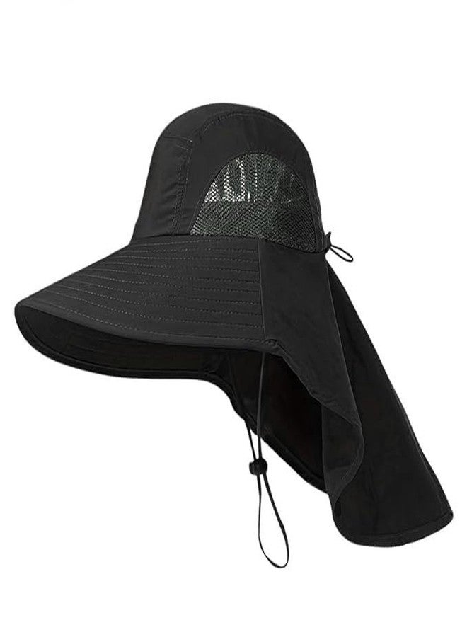 Gustave® Hat for Men, UPF 50+ Protection Wide Brim & Neck Flap Bucket Hat, Breathable Mesh, Adjustable Fit, Windproof Strap - Fashionable & Durable for Hiking, Fishing, Gardening - Image 1