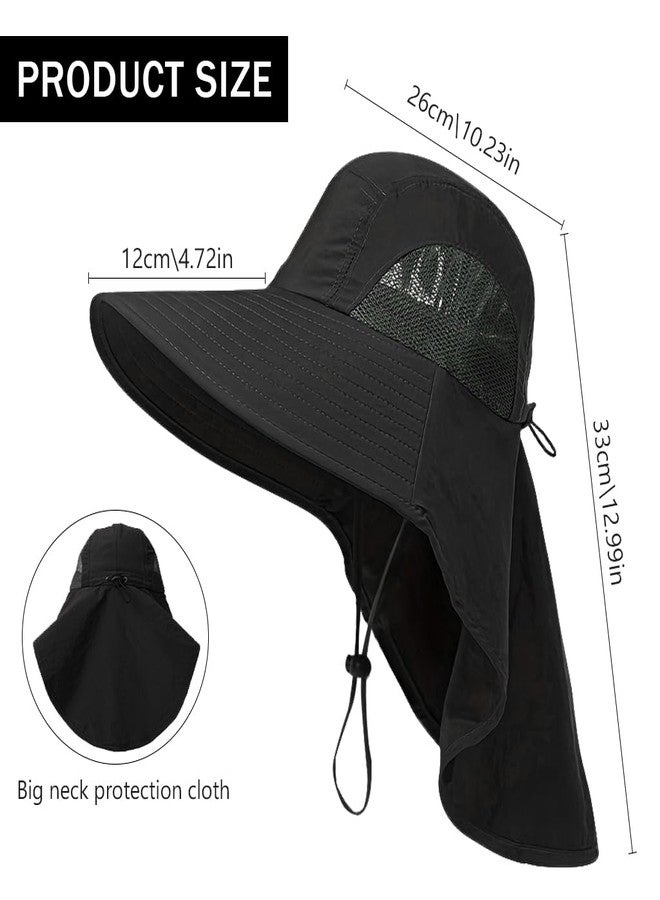 Gustave® Hat for Men, UPF 50+ Protection Wide Brim & Neck Flap Bucket Hat, Breathable Mesh, Adjustable Fit, Windproof Strap - Fashionable & Durable for Hiking, Fishing, Gardening - Image 2
