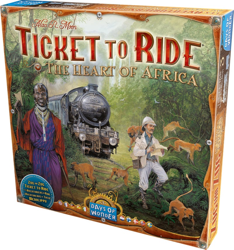 Days of Wonder أسودى تذكرة للركوب قلب أفريقيا لعبة لوحية توسيع - لعبة استراتيجية مسار القطار، لعبة عائلية ممتعة للأطفال والبالغين، للأعمار 8+، 2-5 لاعبين، وقت اللعب 30-60 دقيقة - Image 3