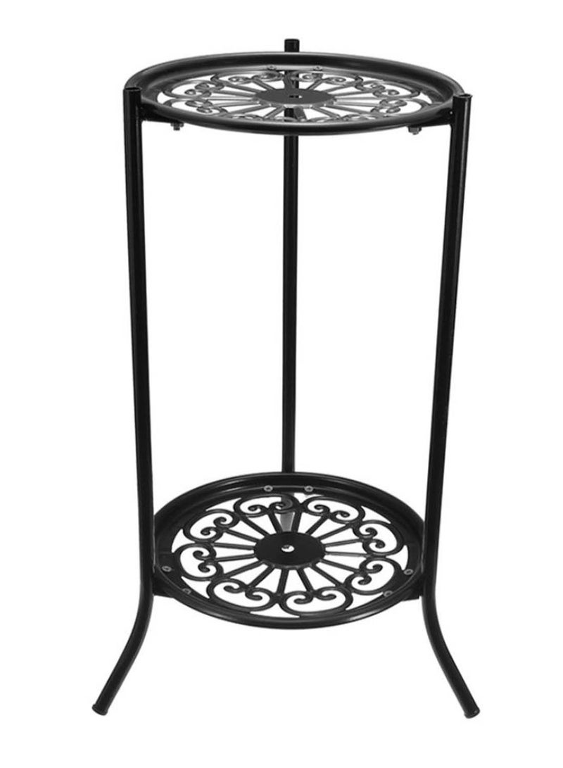 Generic Flower Display Shelf Garden Patio Stand Black 