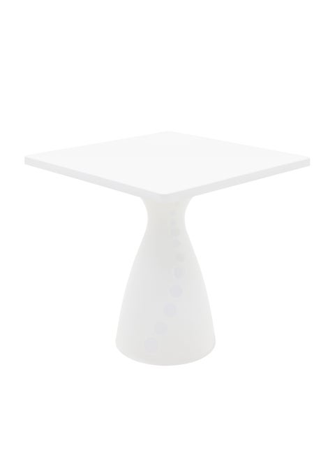 Since 1911,Made in Brazil- Flut White Polyethylene Square Table