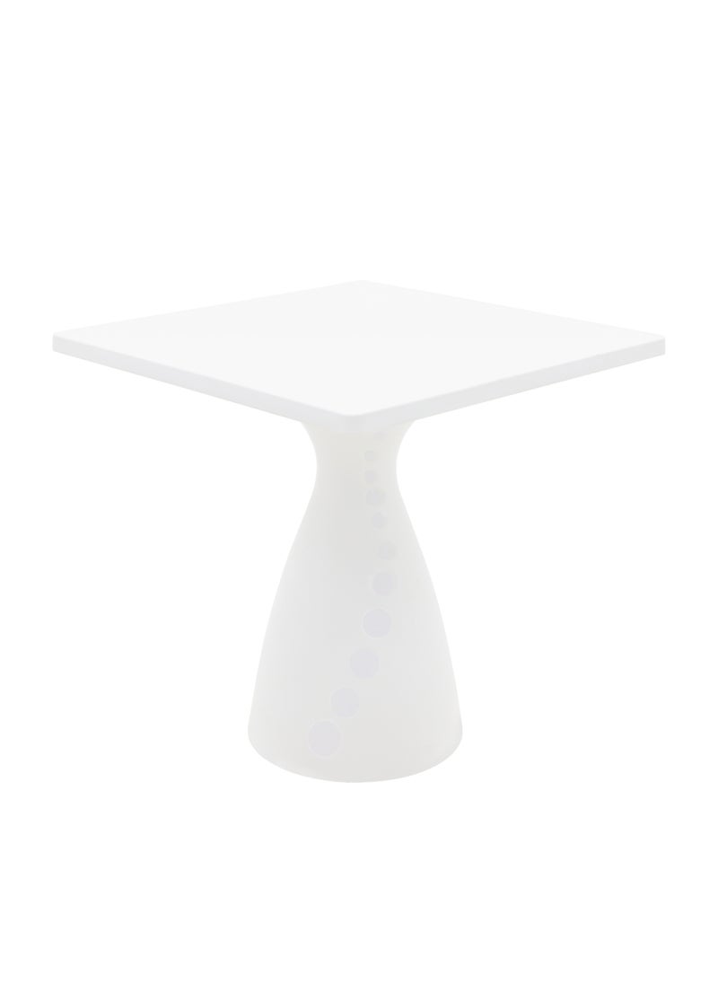TRAMONTINA Since 1911,Made in Brazil- Flut White Polyethylene Square Table  - Image 1