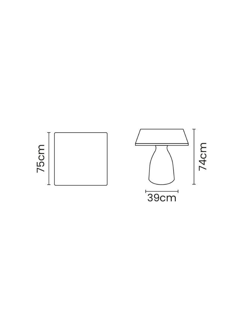 TRAMONTINA Since 1911,Made in Brazil- Flut White Polyethylene Square Table  - Image 2