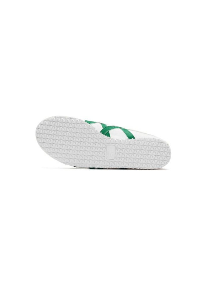 Onitsuka Tiger MEXICO 66 Slip-On Canvas Casual Sneakers Colorblock White/Checkered Blue - Lace-Free Flat Round Toe Lifestyle Shoes for Men and Women, Ages 10+ - Image 5