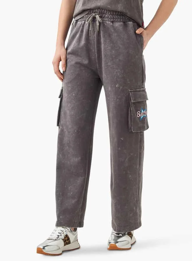 اس بي كاركترز Barbie Print Cargo Joggers with Drawstring Closure