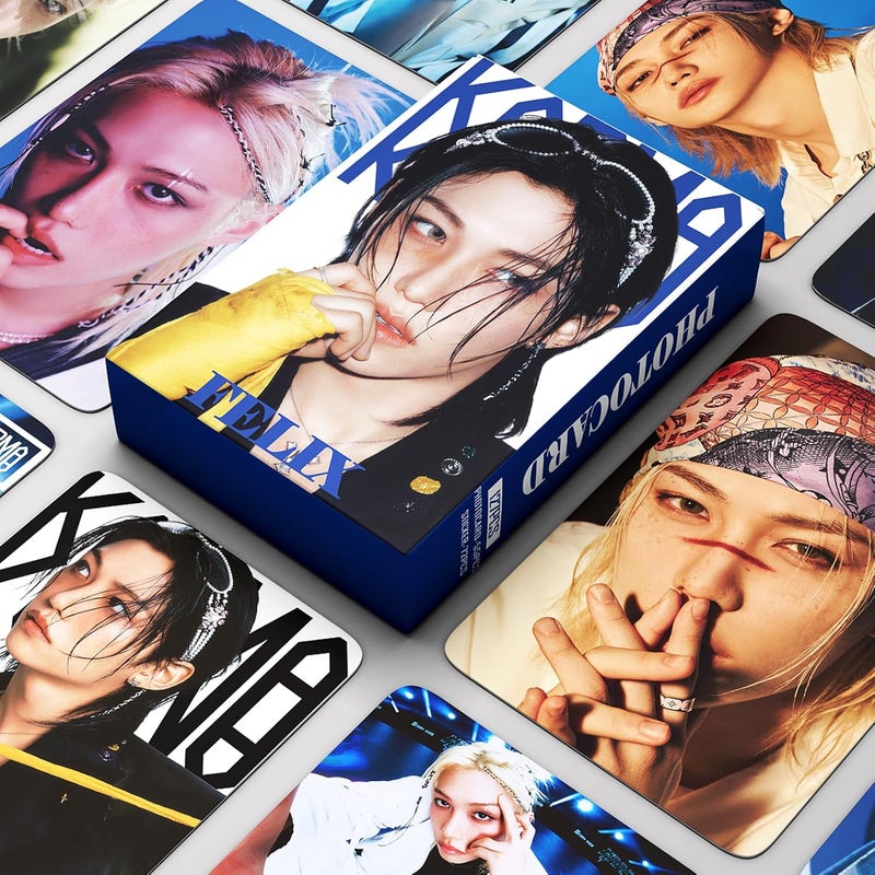 PYAJUU Stray Kids KARMA Photocards 127PCS KARMA Album Photo Card Set Stray Kids The 4th Album Merch 55 PCS Photocard and 72 PCS Stickers Gift for STAY Straykids 2025 Gift Set (FELIX) - Image 3
