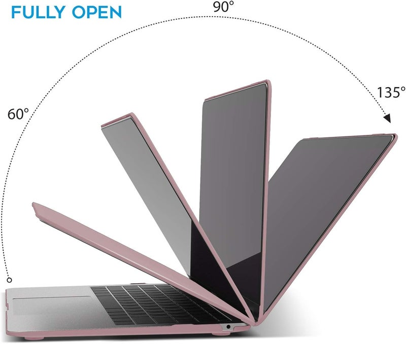 I Benzer Compatible with New MacBook Air 13 inch Case 2022 2021 2020 M1 A2337 A2179 A1932, Plastic Hard Shell Case with Keyboard Cover for Mac Retina Display with Touch ID, Rose Gold, MAT13-MPK+1B - Image 5