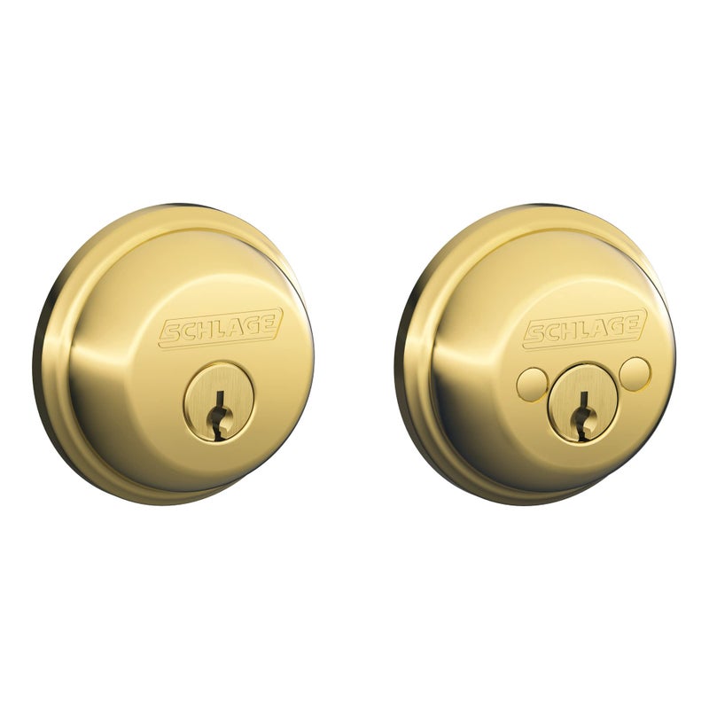 SCHLAGE B62N505 Deadbolt Keyed 2 Sides Bright Brass