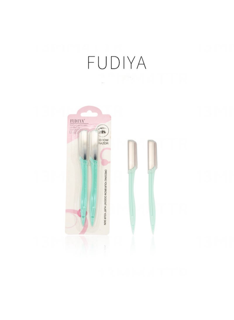 الفضية موس حاجب من قطعتين للجنسين، ماكينة حلاقة آمنة لتقليم شعر الوجه والجسم - Image 1