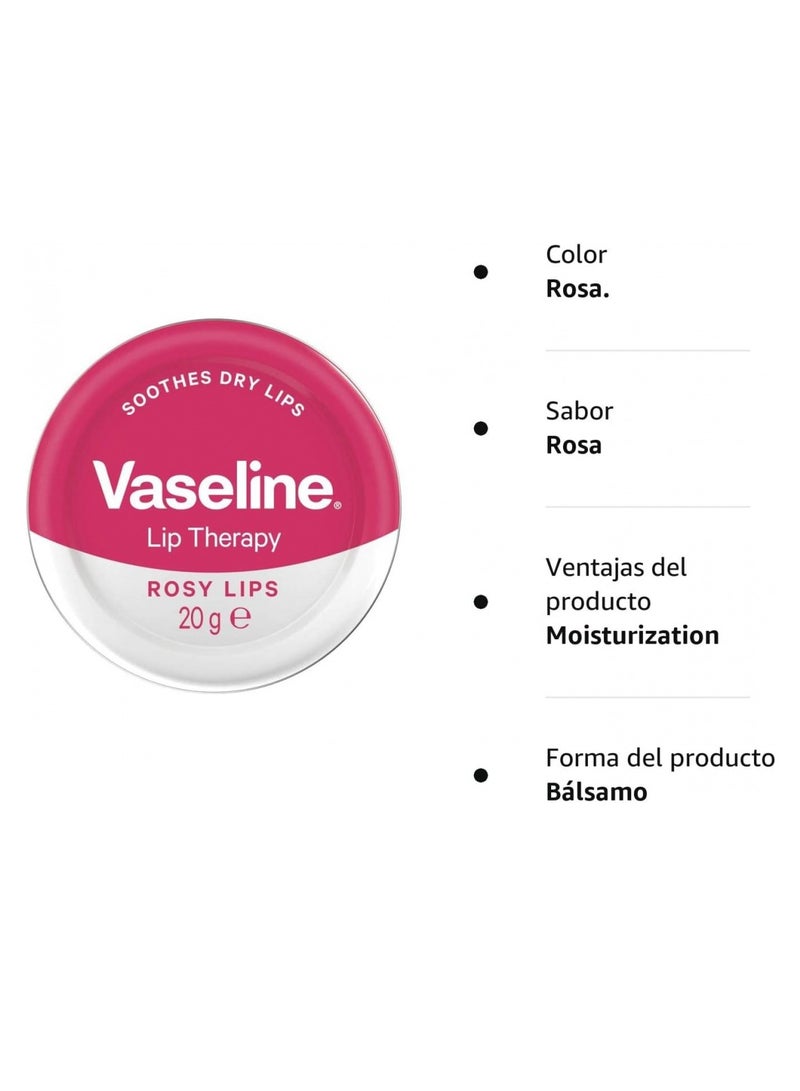 Vaseline بلسم الشفاه الوردي للعناية بالشفاه 20 جرام - Image 3