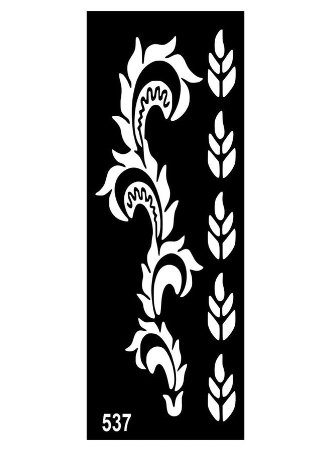 Komstec Easy to Use Mehndi Stencil Sticker Set with High-Quality Skin-Safe Adhesive - Image 1