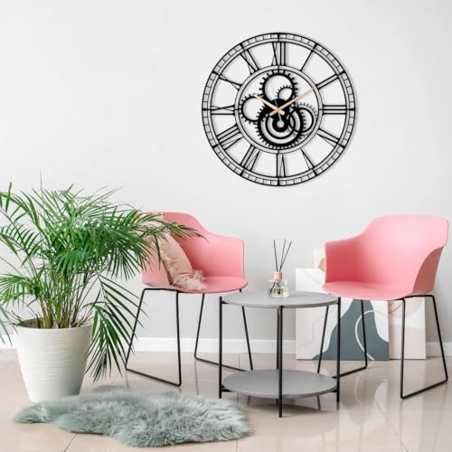 AVVIC MART Stylish Metal Analog Wall Clock for Living Room, Bedroom, Office, Kitchen, Home and Hall | Antique Fancy Big Size Modern Wall Watch for Home Decor (DA-190, 40CM) - Image 5