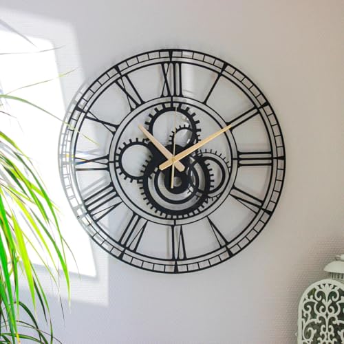 AVVIC MART Stylish Metal Analog Wall Clock for Living Room, Bedroom, Office, Kitchen, Home and Hall | Antique Fancy Big Size Modern Wall Watch for Home Decor (DA-190, 40CM) - Image 4