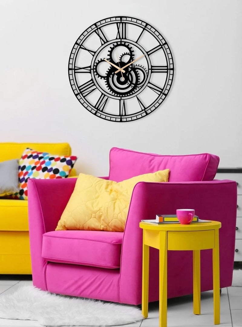 AVVIC MART Stylish Metal Analog Wall Clock for Living Room, Bedroom, Office, Kitchen, Home and Hall | Antique Fancy Big Size Modern Wall Watch for Home Decor (DA-190, 40CM) - Image 2
