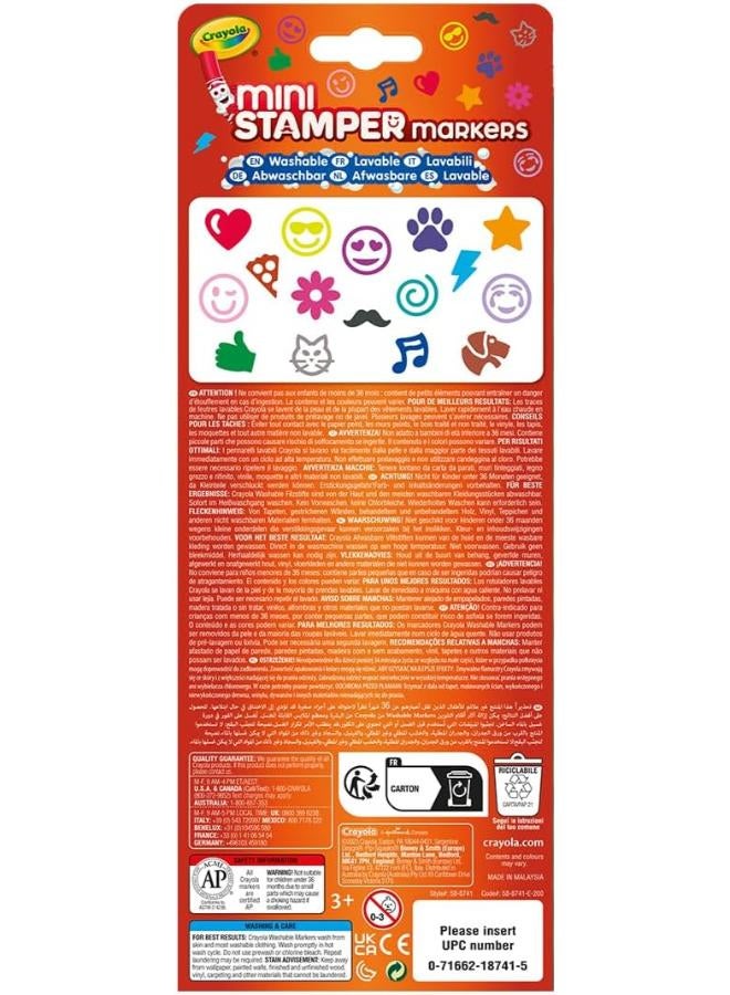 Crayola Set of mini felt-tip pens Markers with washable stamps x 16 pcs - Image 3