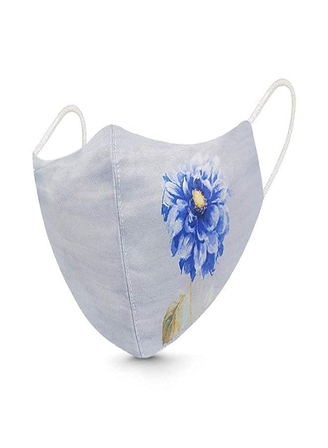 Hetvin Pure Cotton Face Mask with Nose Pin, Melt Blown Layer, Adjustable Ear Loop & Ear Saver Strap, Reusable Washable Fabric Mask For Men & Women (Printed Face mASk) - Image 2
