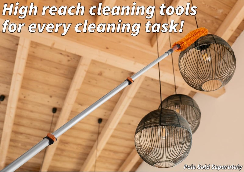 Extend-A-Reach Dusting Kit for Extension Pole or by Hand // Twist on Duster Cleaning Kit includes 3 attachments // Cobweb Brush // Feather Duster and Flexible Ceiling Fan Duster (Pole Sold Separately) - Image 4