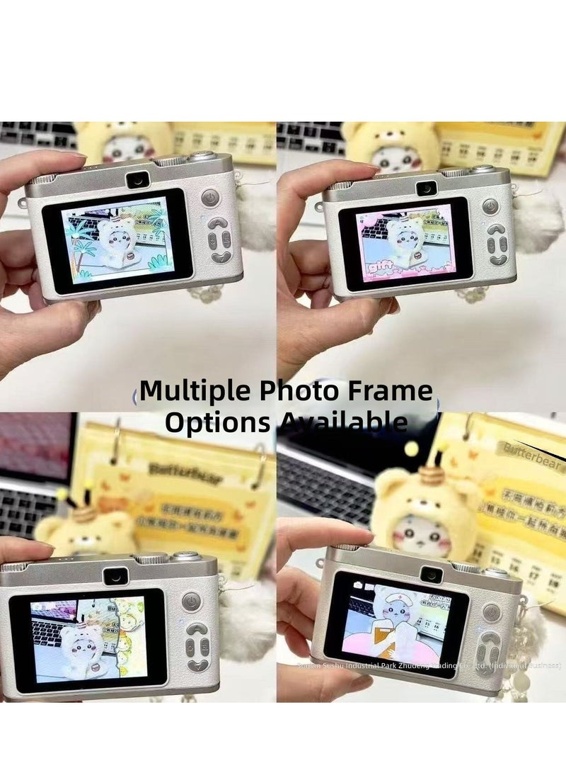 ميباي كاميرا رقمية ثنائية العدسة عالية الدقة بتصميم رجعي للأطفال - 20 ميجابكسل CCD، تقريب 8x، تصوير فوري، نقل الصور إلى الهاتف - Image 4