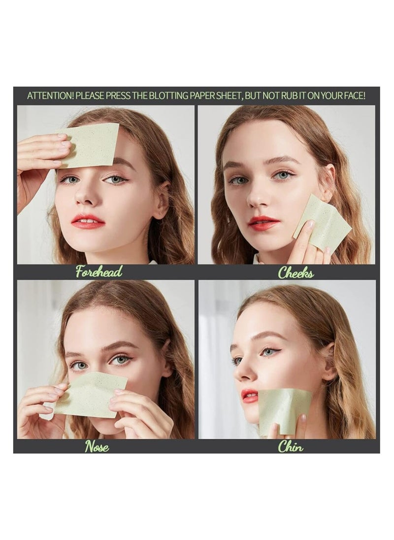 CMGTYYD 500 Counts Oil Blotting Sheets for Face,Oil Absorbing Sheets Oil Control Face Wipes Tissues,Facial Care Makeup Blotting Paper for Oily Skin,Oil-absorbing Blotting Papers for Women Men-Grey  - Image 5