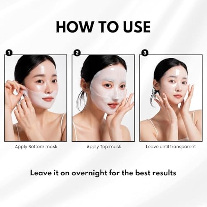 Oh My Pure Korean Collagen Face Mask Overnight 2+2 EA Luxury Skin Care (AntiWrinkle, Vegan Mucin) (Sampler 4) - Image 5