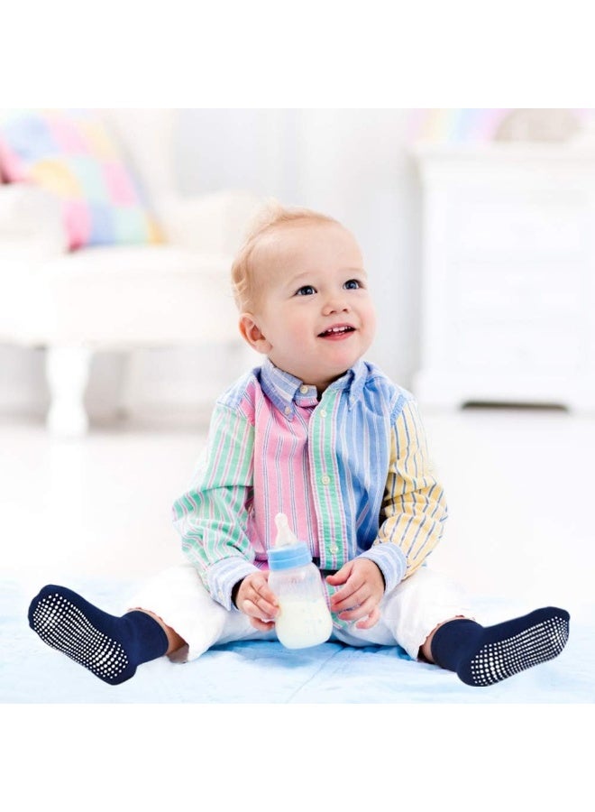 Tphon Tphon Kids Non Slip Toddler Boy Grip Socks 12 Pairs Anti Skid Sticky Socks for 1-10 Years Infants Baby Children - Image 2
