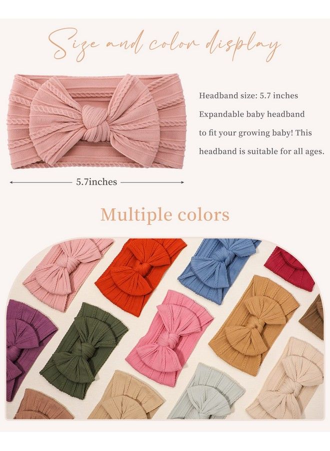 jollybows 18Pcs Baby Nylon Headbands Hair Bow Elastics Hairbands Hair Accessories For Baby Girls Newborn Infant Toddlers Kids - Image 3
