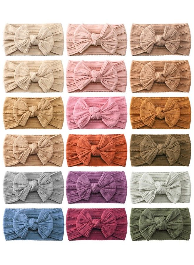jollybows 18Pcs Baby Nylon Headbands Hair Bow Elastics Hairbands Hair Accessories For Baby Girls Newborn Infant Toddlers Kids - Image 1