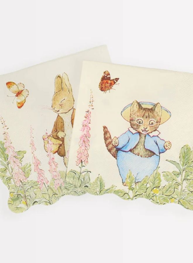 Meri Meri Peter Rabbit In The Garden Large Napkins - Image 2