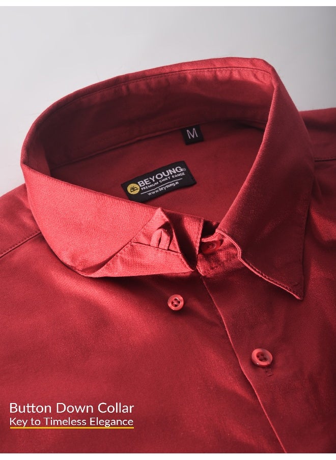 Beyoung - Red Satin Shirt - Image 1