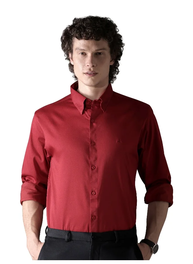 بيونغ Red Satin Shirt