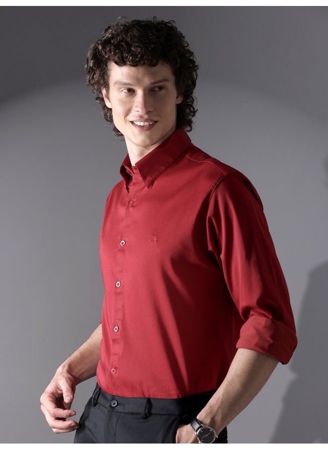 Beyoung - Red Satin Shirt - Image 1