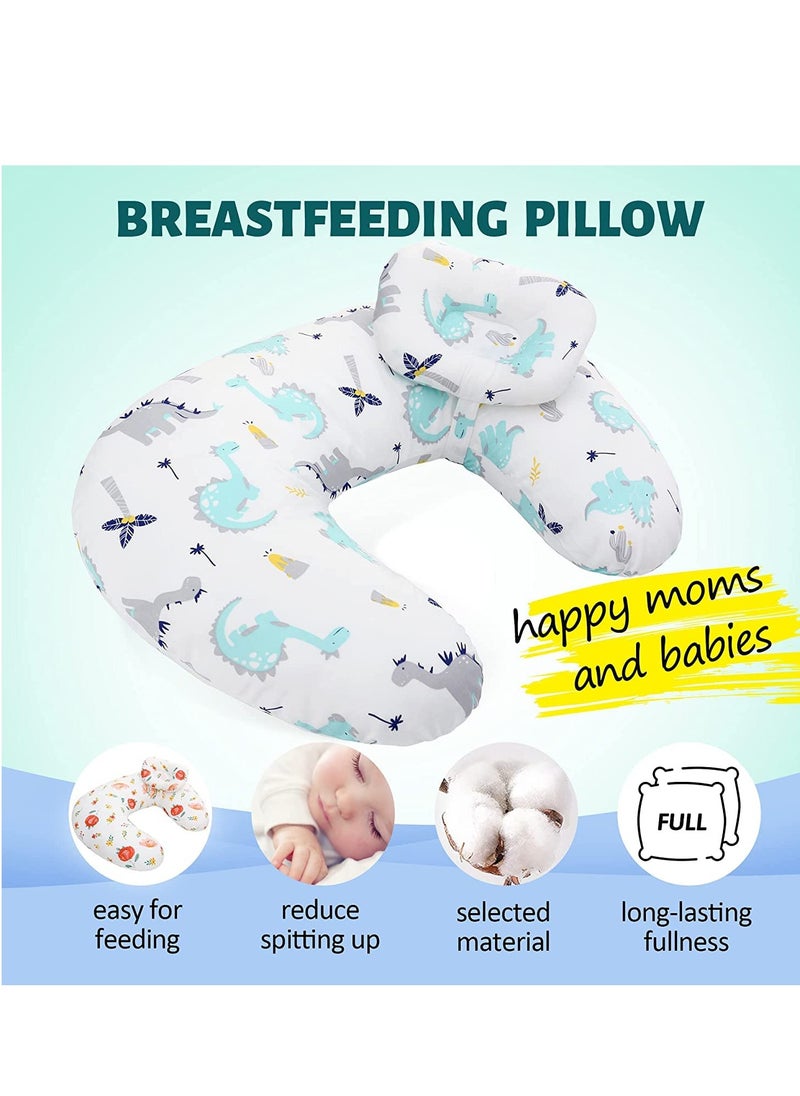 MIXDE Baby Breastfeeding Nursing Pillow,Positioner,Machine Washable U Shape Nursing,Infant Support Pillow Bonus Head Positioner,Adjustable Pillow For Breastfeeding  - Image 2