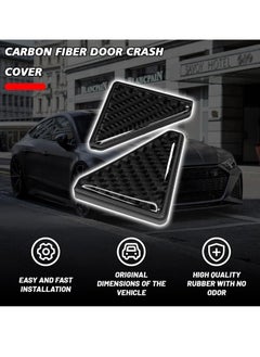 KASTWAVE 2PCS Car Door Edge Guards, Universal Car Door Edge Protector Guards, Carbon Fiber Car Door Corner Protector, Self-Adhesive Car Door Anti-Collision Protector Sticker, Scratch Guard Exterior Accessories  - Image 4