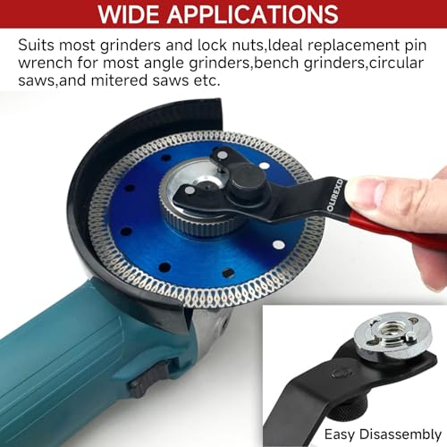 OLIREXD Angle Grinder Wrench, Red, 3/8" - 1-1/16", Adjustable - Image 5