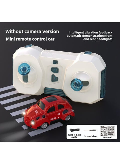 Direct Mini Remote Control Car RC Four-wheel Drive Climbing Car Toy Collision Vibration Boy Off-road Sports Car Camera-Color: Vintage Beetle (without Camera Version)