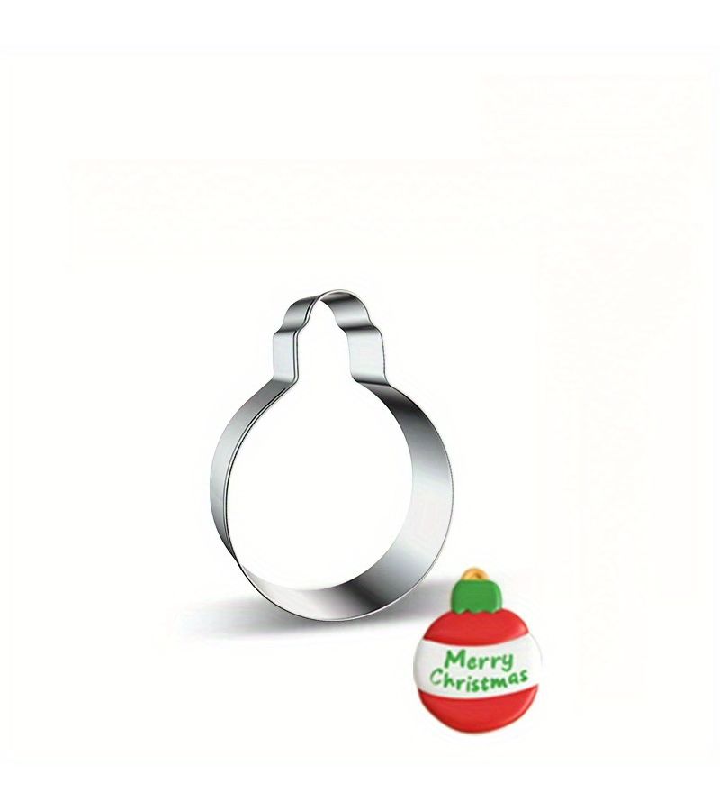 Stainless Steel Bulb Cookie Cutter 1pc Christmas Baking Tool - Image 1