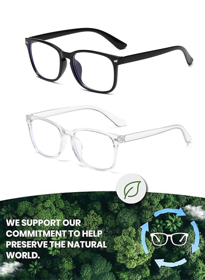 SUNDAREE 2 قطعة نظارات الضوء الأزرق للنساء، نظارات الضوء الأزرق للرجال نظارات حجب الضوء الأزرق نظارات للقراءة والألعاب - Image 2