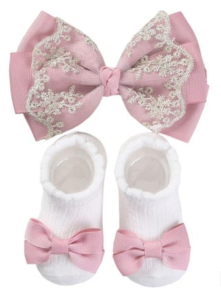 Bambimici - Aaliyah Socks & Cute Ribbon Big Bow Headband Set - Baby Pink - pzsku/Z35D4A81A8C1C0C6E549BZ/45/1746538005/d0a73b34-501d-4cd0-be8b-82b0728470cf