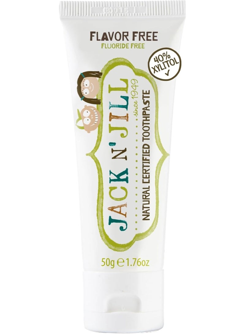 Jack N' Jill Kids Natural Certified Toothpaste, 6 Months+, Flavor Free - Image 1