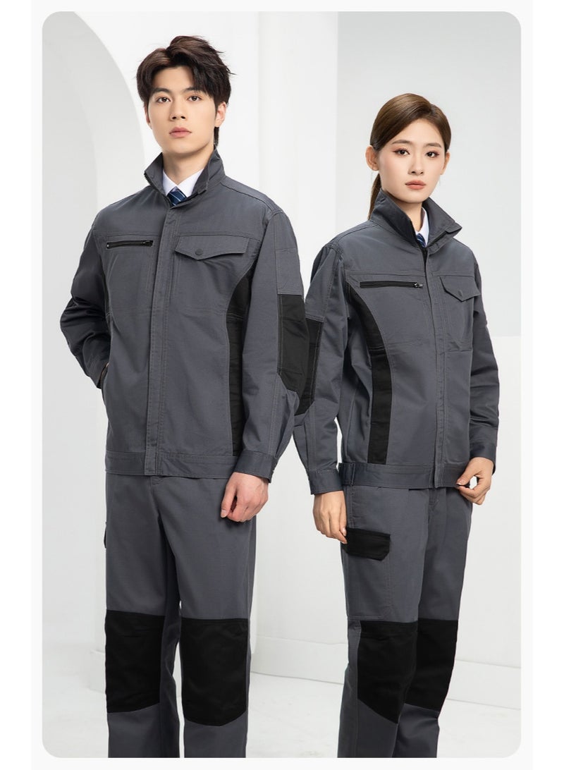 NIBEMINENT Long Sleeve Work Uniform Set Wear Resistant Dirty Proof Electro-Mechanical Labor Protective Clothing - Image 2