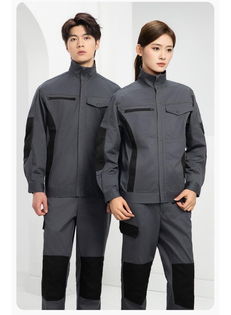 NIBEMINENT Long Sleeve Work Uniform Set Wear Resistant Dirty Proof Electro-Mechanical Labor Protective Clothing - Image 1