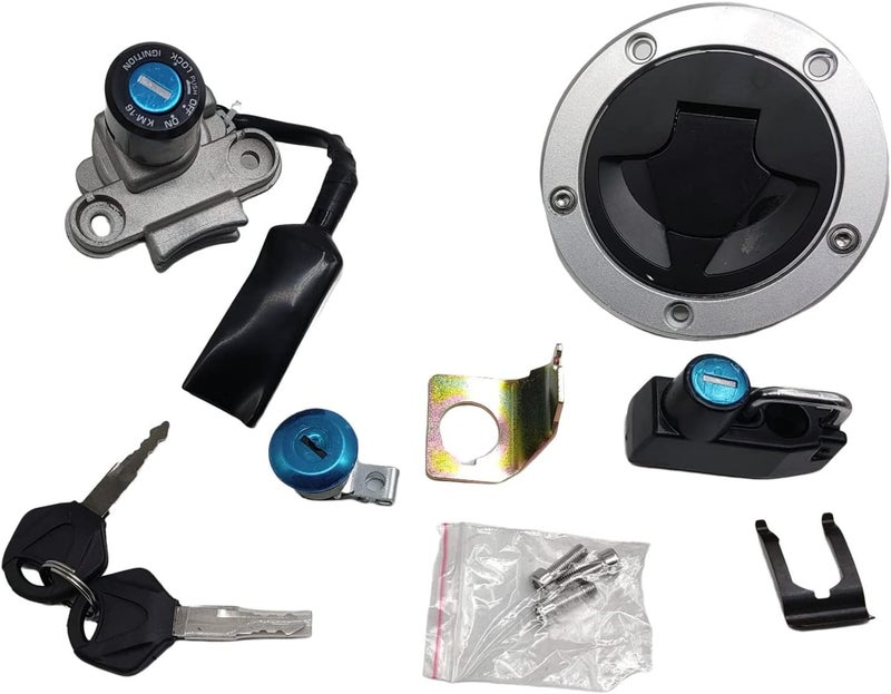 RAYANA Ignition Switch, Gas Fuel Tank Cap, Seat Lock, Keys, and Helmet Lock for Kawasaki Z125 (2017-2019) - Image 1