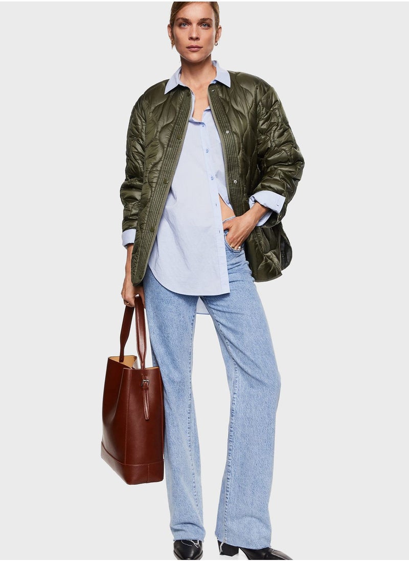MANGO - Oversize Quilted Coat - Image 1