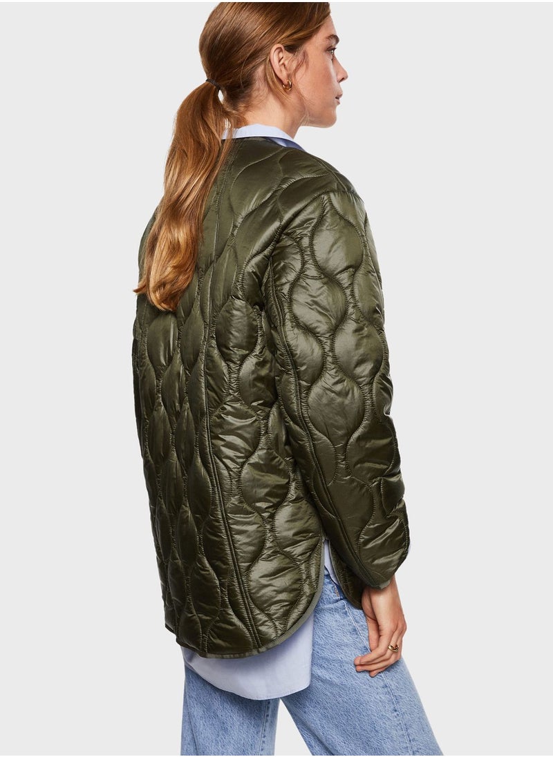 MANGO - Oversize Quilted Coat - Image 1