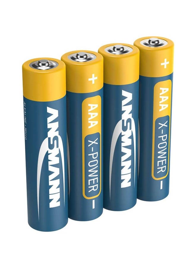 ANSMANN Lr03 X-Power 1.5 V Mignon AAA Alkaline Battery High Performance Console Cameras Flashlight 5015653 5 Year Shelf Life (Pack Of 4) 7 Years Shelf Life  - Image 1